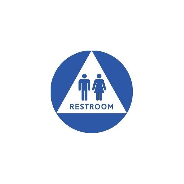 Restroom, 12" W x Circle/Trianlge, Acrylic